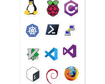 DevOps Linux Kubernetes Vim VS Code Programmer Laptop Stickers