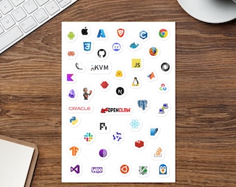 Developer Sticker Pack Vol.2, Coding Tech Logos, Programming Tools Decals