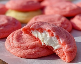 Pink Strawberry Cheesecake Cookies Recipe (Digital Download)