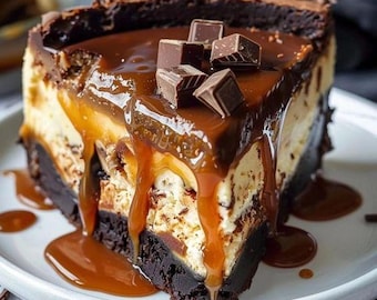 Caramel Brownie Käsekuchen Rezept (Digitaler Download)