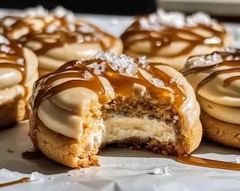 Unwiderstehliches Rezept für gesalzene Karamell-Käsekuchen-Kekse (Download)