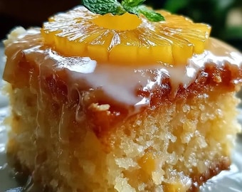 Receta de pastel de piña jugosa (descarga digital)