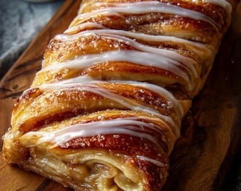Apple Kringle Recipe with Vanilla Glaze (Digital Download)