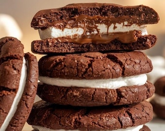 Home made Nutella Masrshmallow Cookies (Digital Download)