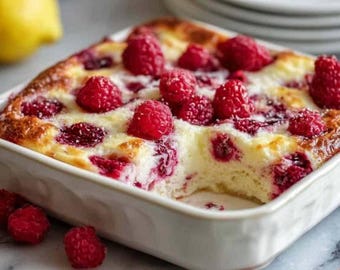 Lemon Raspberry Cottage Cheese Bake Recipe (Download)