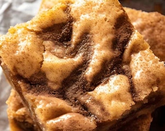 Ricetta dei Blondies Snickerdoodle con cannella (scaricabile)