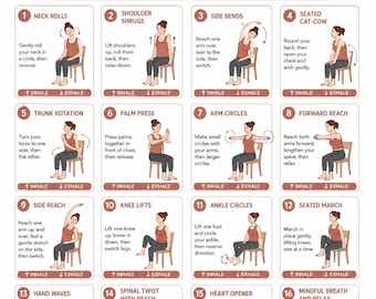 Tai Chi Chair Workout for Women|fitness printable | instant download | printable workout