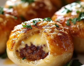 Irresistible Garlic Parmesan Cheeseburger Bombs (Digital Download)
