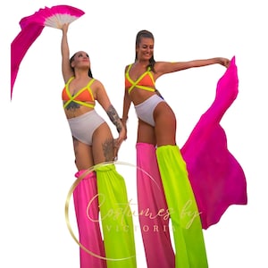 Premium Spandex Stretch Stilt Covers for Stilt Costume, Basic Plain Stretchy Circus Stilt Coverings Pants for Dura Stilts & Peg Stilts