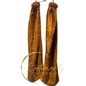 Faux Fur Stilt Covers for Animal Stilt Costume, Fluffy Circus Stilt Coverings Pants for Zoo Themed Costume on Dura Stilts & Peg Stilts