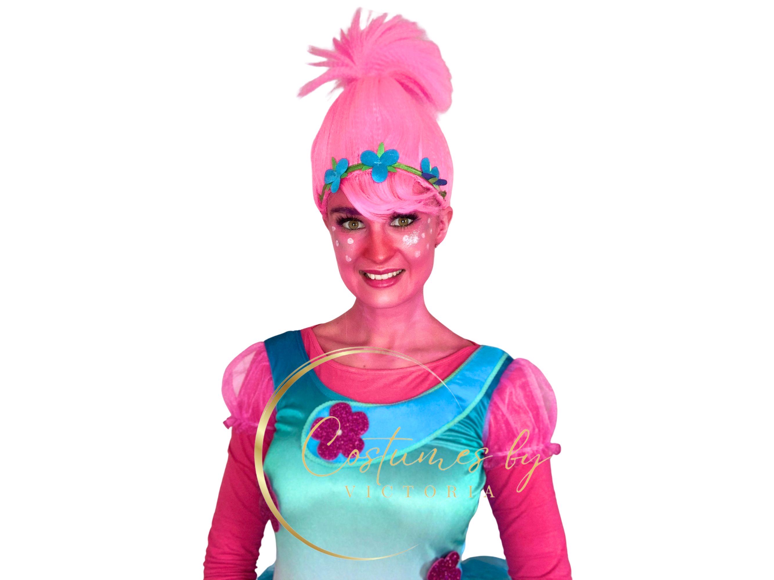 thumbnail image 2 of GIRLS POPPY TROLLS World Tour Movie 2 Kids Book Week Fancy Dress Costume Outfit £9.99 - UK 2 of 13