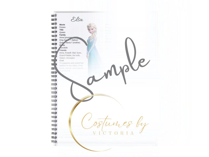 Elsa Text Queen Elsa Character Guide PDF Download for Childrens Party Business ...