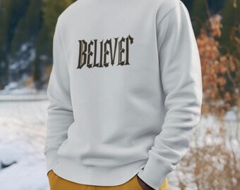 Believer Unisex Sweatshirt: Christian Bible Verse Crewneck