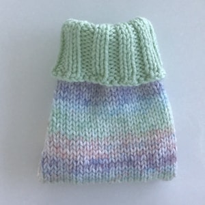 Variegated Pastel Colored Hand Knit Dog Sweater