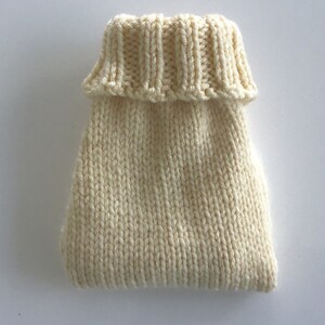 Cream/Butter Colored Turtleneck Dog Sweater, Hand Knitted  - 3 different sizes available