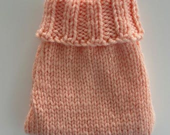 Light Peach Hand Knit Dog and Cat Sweaters