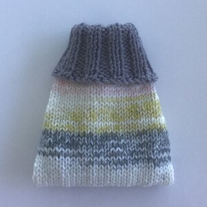 Variegated Gray/Pink/Gold Hand Knit Dog or Cat Sweaters