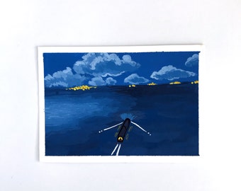 Treno notturno - Stampa artistica giclée