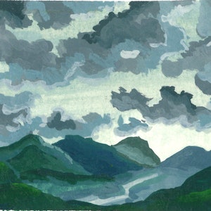 Overcast Mountains - Giclee Fine Art Print