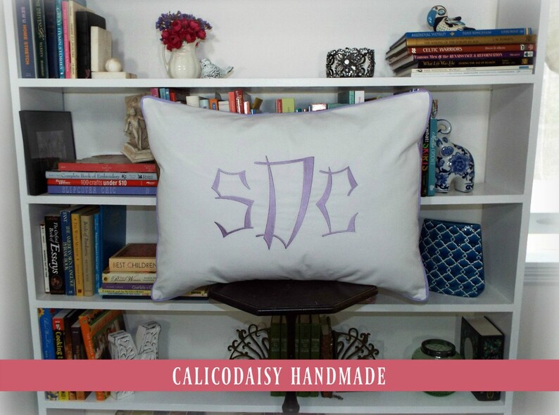 Sham Large Font Monogrammed Pillow Sham Single Standard Etsy
