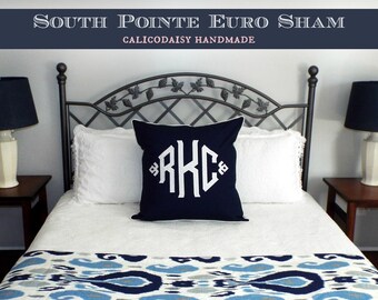 The South Pointe Applique Monogrammed Euro Sham