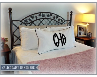 The JUMBO Marchand Applique Monogrammed Pillow Sham - King 20 x 36