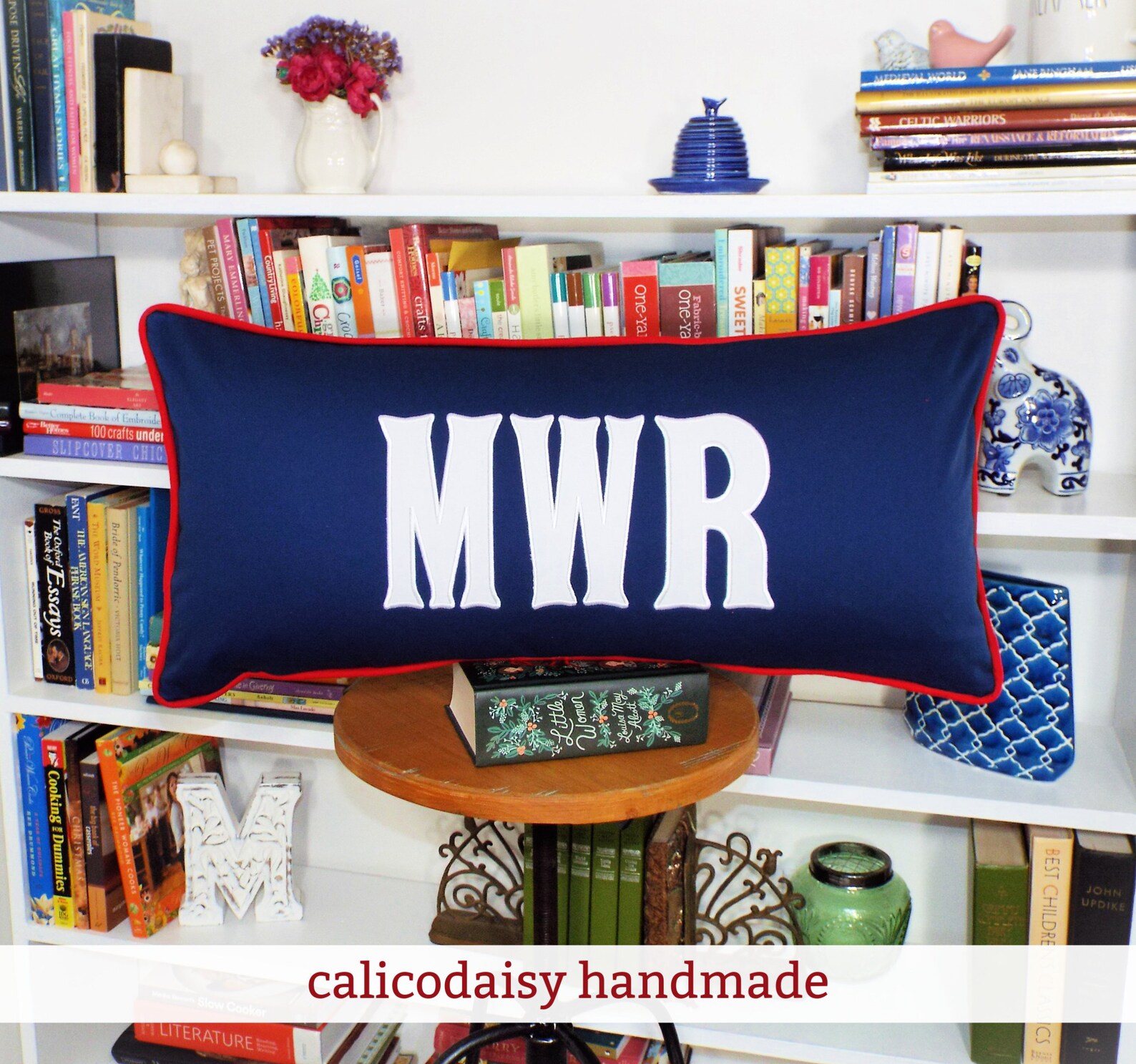 Large Applique Monogram Pillow Cover 14 X 28 OR 14 X 36 Etsy