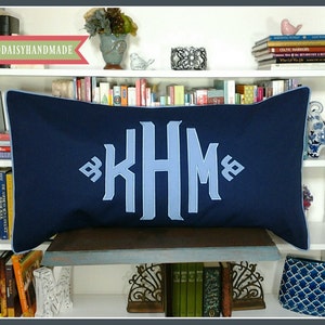 The JUMBO South Pointe Applique Monogrammed King Pillow Sham King 20 x 36 image 2