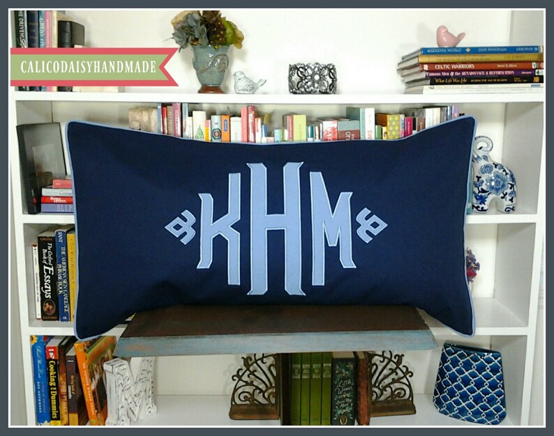 The JUMBO South Pointe Applique Monogrammed King Pillow Sham King 20 x 36 image 2