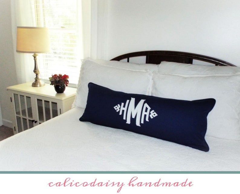 Large Applique Monogram Pillow Cover 14 x 28 OR 14 x 36 | Etsy
