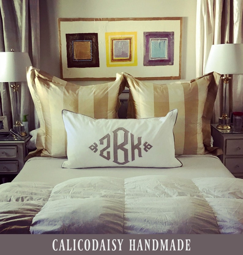 The JUMBO South Pointe Applique Monogrammed King Pillow Sham Etsy