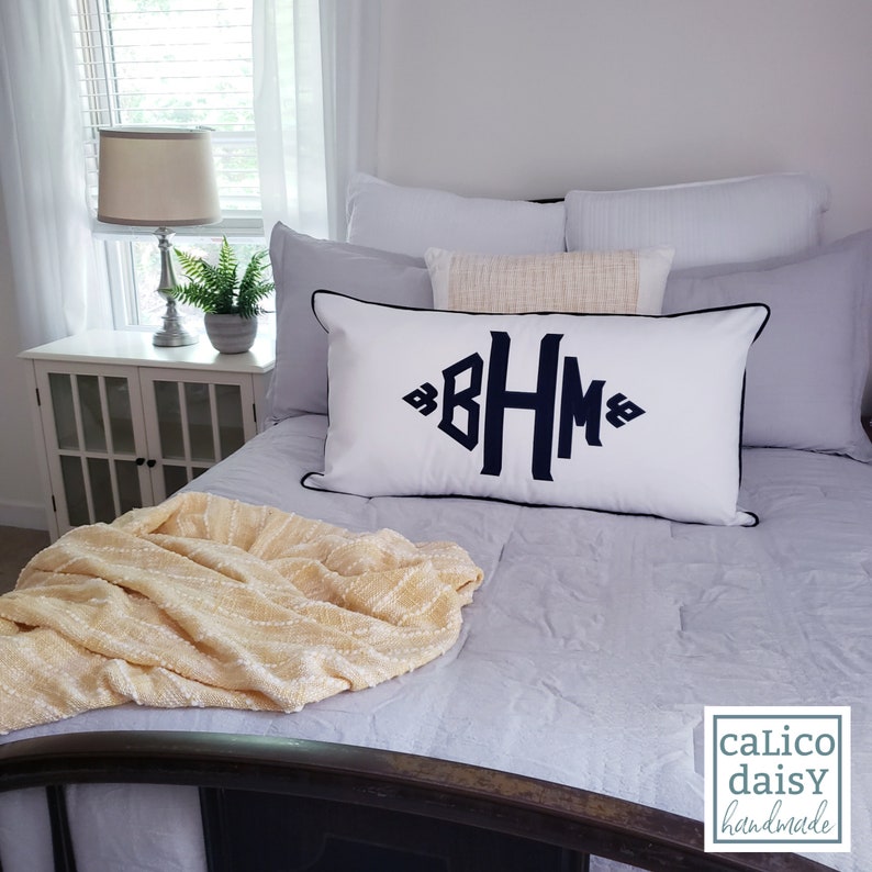 The South Pointe Grande Applique Monogrammed King Pillow Sham - King 20 x 36 image 7