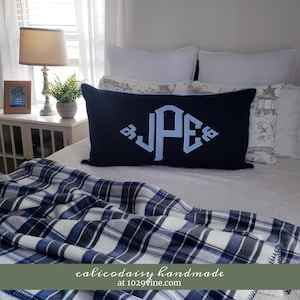 The South Pointe Grande Applique Monogrammed King Pillow Sham - King 20 x 36 image 1