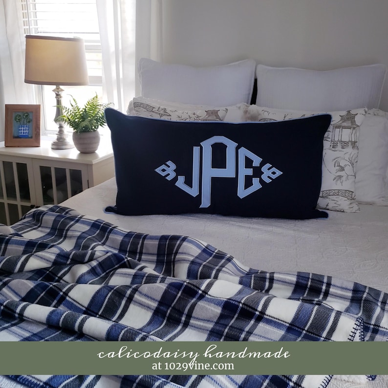 The South Pointe Grande Applique Monogrammed King Pillow Sham - King 20 x 36 image 1