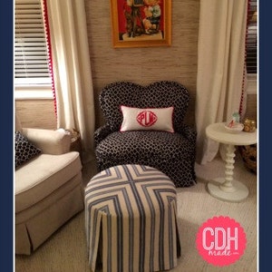 The Veronique Applique Framed Monogrammed Pillow Cover 14 x 20 lumbar image 4