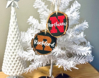 School Spirit Custom Christmas Holiday Ornament