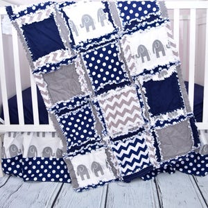 Featured image of post Navy Blue Elephant Crib Bedding Free shipping on orders of 35 and save 5 every day with your target redcard