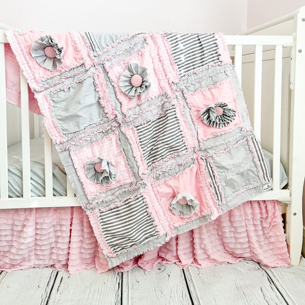 Gray Baby Quilt Etsy