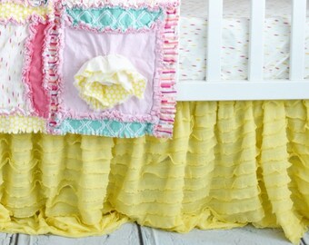 Items Similar To Ruffle Crib Skirt Baby Bed Dust Ruffle With