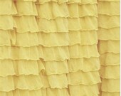Items Similar To Yellow Ruffle Shower Curtain Hookless Rod Pocket
