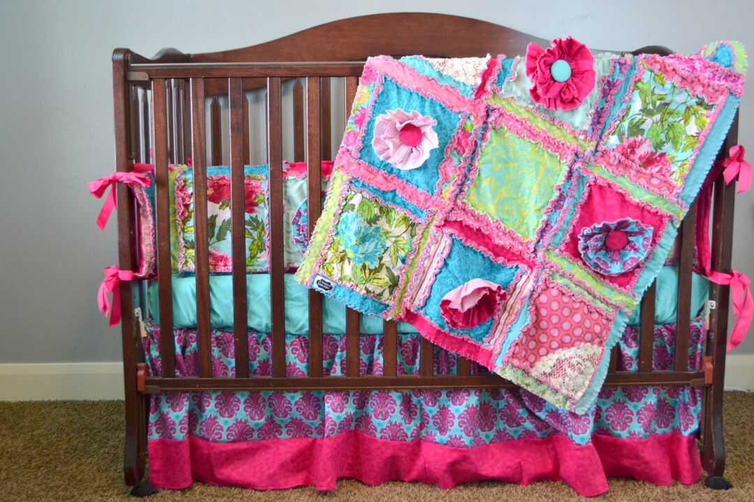 Ruffle Flower Rag Quilt Pattern Girl Quilt Pattern Baby Etsy