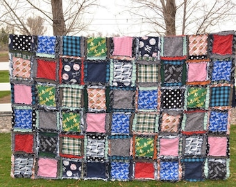 Easy Peasy Rag Quilt Pattern, Simple Twin Size Quilt Pattern, AVisionToRemember
