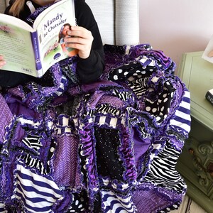 Purple Quilts Bed Spreads, Old and Young Pre Teen Girl Room Decor, Twin Size Bed Spread and Queen Size Quilts