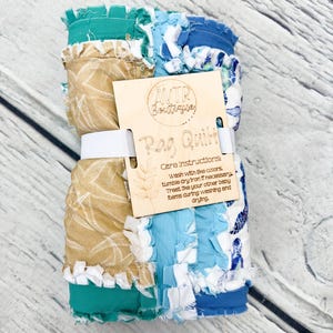 Baby Boy Quilt Nautical Crib Blanket Ocean Theme Newborn Gift Baby Shower Present Handmade Beach Quilt Blue Whale Bedding for Nursery