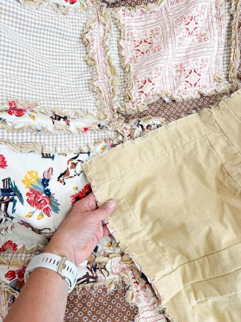Western Baby Girl Blanket | Mauve Pink & Brown Buckaroo Blanket | Floral Patchwork Bedding Gift Idea