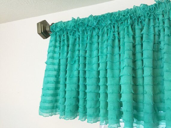 Mint Green Valance Short Curtains Sheer Valance Extra Wide Valance Drapery Mint Valance Mint Green Curtains Girl Nursery Curtain