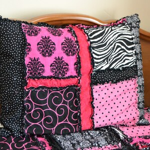 Rag Quilt Pillow Covers for Nursery, Bedroom, Christmas, or Living Room Decor image 7