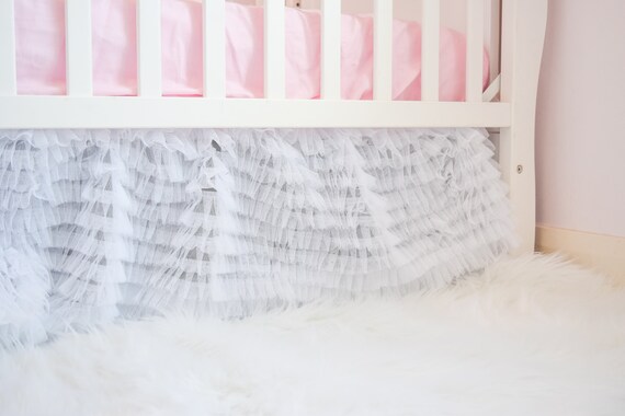 shimmer tulle crib skirt