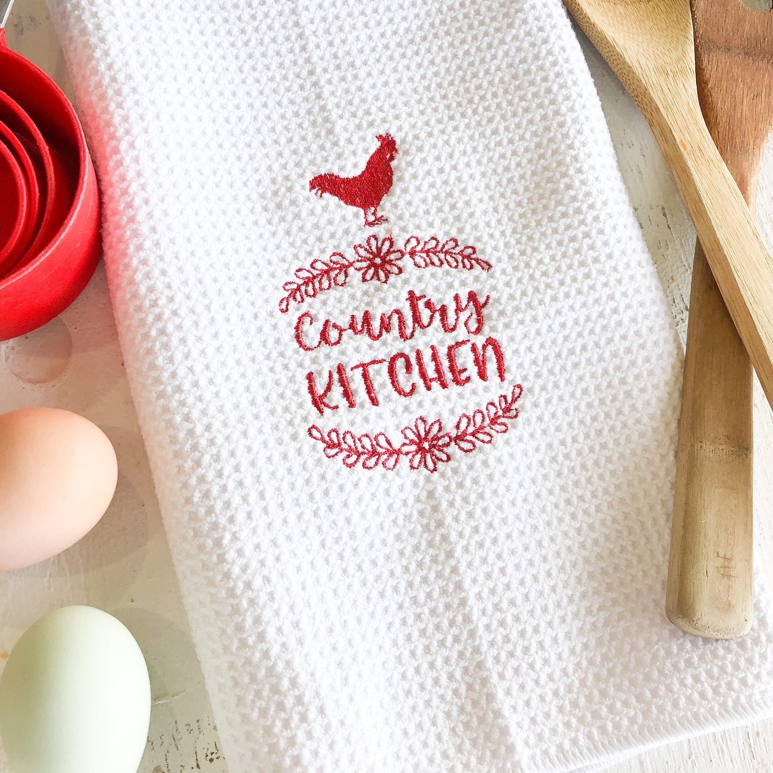 Chicken Kitchen Towels Rooster Kitchen Decor Farmhouse Decor Etsy