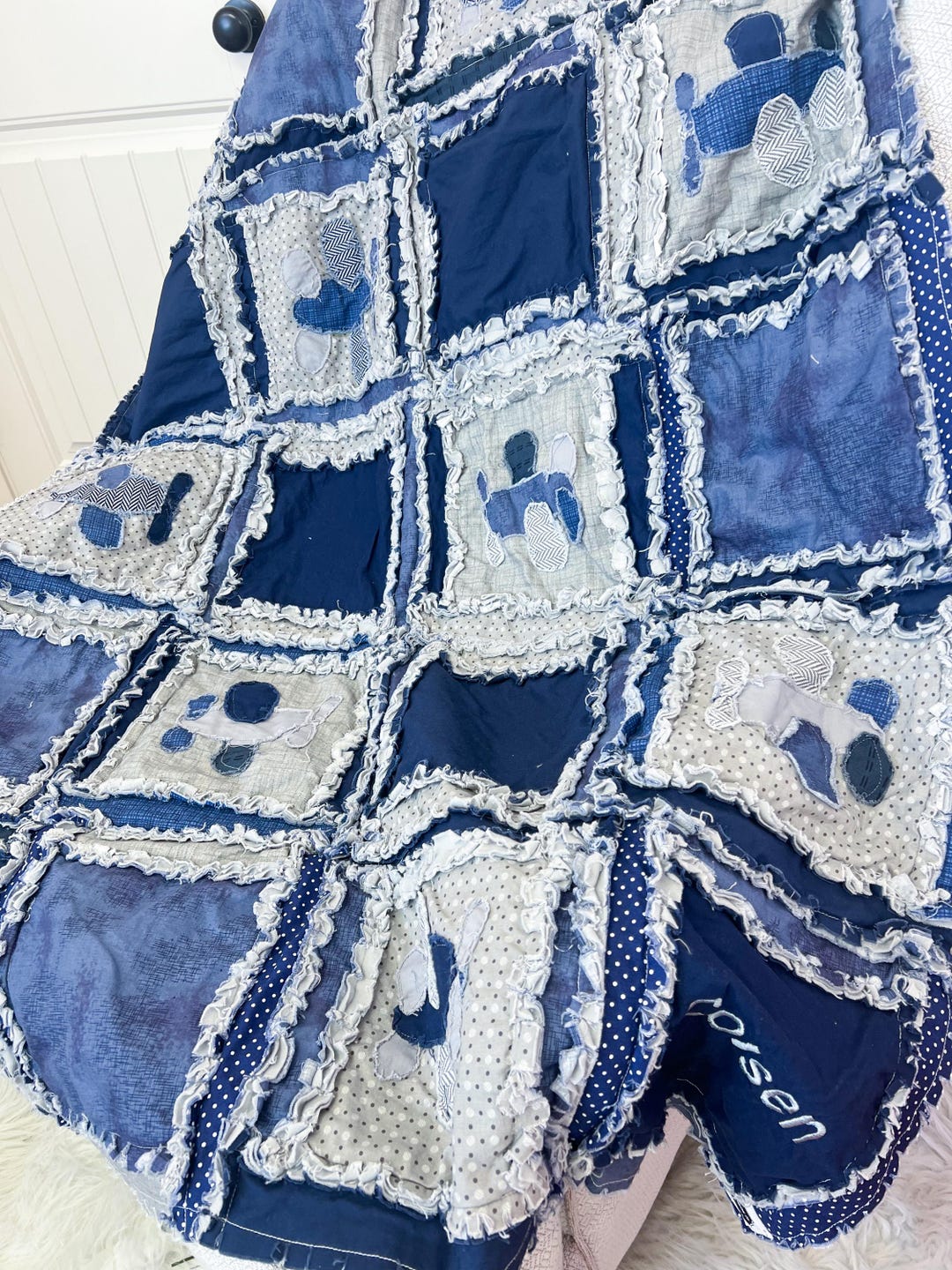 Airplane Quilt Baby Rag Quilts for Sale, Boy Crib Bedding to Twin Size ...